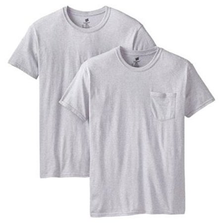 HANESBRANDS INC 2Pk Lg Blk/Gry T-Shirt 2176P2-L